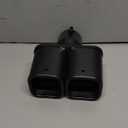 Dual Exhaust Tips 2.5 inch Inlet, Universal Stainless Steel Curved Exhaust Tips Square Dual Tip Car Exhaust Pipe Muffler Tail Throat Tail Pipe Modification Tip (Curved, Frosted Black)