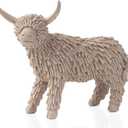 Resin Yak Figurine Decor for Shelf Home Decor, 3.14"W x 8.26"L x 7.28"H
