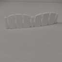 EasyFlex No-Dig Landscape Edging with Anchoring Spikes, 4.5 in. Tall Decorative Adirondack Wood-Look Fence Garden Border, 15 Foot Kit, White (3600WT-15C-6)