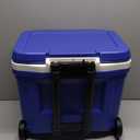 Igloo Cooler with Wheels, Profile II 28 Qt Hard Sided Ice Chest - Portable Insulated Container with Leak-Proof Design for Outdoor Use (Blue)