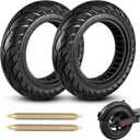 10x2.125 Scooter Tire,10x2/54-152 electric Rubber Solid Tire for Gotrax G4/XR/V2 Ninebot F25/F65 Electric Scooter Front and Rear Replacement (2 Pack Black)