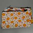 Meanplan 24 Pcs Fall Cosmetic Bags Thanksgiving Makeup Bags Pumpkin Autumn Leaves Sunflower Elements Travel Toiletry Pouch With Zipper for Thanksgiving Day Birthday Party Favor (Light Color)