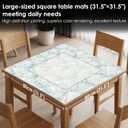 Blue Coastal Beach Mahjong Mat for Table 31.5x31.5, Gifts for Mahjong Players, Nautical Starfish Coral Non-Slip Noise Reduction Mahjong Table Mat, Blue Beach Gifts Decor for Women