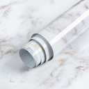 rabbitgoo Glossy Marble Contact Paper Peel and Stick Wallpaper 23.6" X 196.8" Countertop Furniture Waterpoof Self Adhesive Removable Cover for Kitchen Bathroom Cabinet Drawer Shelf Liner Vinyl Roll