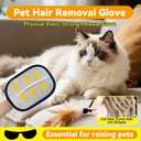Electrostatic Pet Hair Removal Gloves: Quick Wiping - Reusable & Washable for Sofa Clothing Pet Beds Effortless Cats & Dogs Hair Remover for Busy Pet Owners (1pcs-Black)