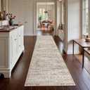 Lahome Runner Rug for Hallway 2.5x10, Washable Kitchen Runner Rugs Ultra-Thin Non Slip, Neutral Boho Print Long Farmhouse Indoor Carpet Runner for Entryway 10ft (Taupe, 2'5''x10')