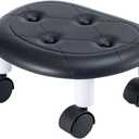 Rolling Stool, Low Rolling Stools with Wheels, 360 Rotating Flexible Seating with Plastic Surface, Rollings Step Stool on Wheel for Home Office Garage Pedicure Mechanic Cleaning Floor