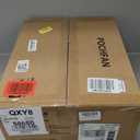 POCHFAN 42 Inch White Ceiling Fans with Lights and Remote, LED Low Profile Flush Mount Ceiling Fan for Bedroom, Living Room, Patio, Quiet DC Motor, 5 Blades