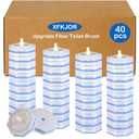 40 Count Toilet Wand Refills for Clorox Toilet Wand - Upgrade Fiber Toilet Brush, Toilet Scrubber Refill with 5X Cleaning Power, Disposable Toilet Brush Heads for Bathroom Cleaning, No Falling Apart