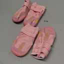 QUMY Dog Shoes for Large Dogs, Medium Dog Boots & Paw Protectors for Winter Snowy Day, Summer Hot Pavement, Waterproof in Rainy Weather, Outdoor Walking, Indoor Hardfloors Anti Slip Sole Pink 8 (Size 8: 3.0''x3.3"(W*L) (Pack of 4))