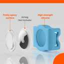 Waterproof AirTag Dog Collar Holder for Apple AirTag QR Code (Medium, Blue-M1)