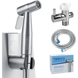 Handheld Bidet Sprayer for Toilet - Feminine Wash, Toilet Cleaning - Stainless Steel, Adjustable Water Pressure, Easy Installation (1 Set)