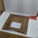 Homhedy Cat Litter Box Enclosure, Wooden Cat Washroom Furniture with Barn Door, Pet House, Fit Most of Litter Box, Rustic Walnut (31.5L x 19.7W x 19.7H)