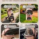 Pet Stroller with Detachable Carrier for Small & Medium Dogs & Cats, Smooth Comfort Ride with Shock-Absorbing Suspension, Foldable Dog Stroller, Compact Storage (Peach Pink)