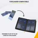 Card Guardian - Toploader binder 4 Pocket top loader binder with Zipper for 160 Cards - Side Loaded Pockets - Compatible with Sports and Trading Cards TCG (Black)