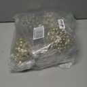 Syhood 40 Pcs 9.8 Inch Champagne Gold Christmas Artificial Holly Berry Picks Stems Set, 4 Styles Glitter Sprays Snowy Fake Berries Christmas Tree Branches Fillers Ornaments DIY Party