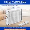 2-Pack 20x25x4 Furnace Filter, FC100A1037 Replacement Filter, Compatible with Honeywell FC100A1037 Pleated HVAC(Actual Size: 19.94 x 24.88 x 4.38 Inches)