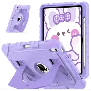 OKP Case for iPad A16 11th Generation 11 inch 2025/ 10th Generation 10.9 inch 2022, Shockproof Rugged Heavy Duty 11/10 th Gen i Pad Protective Cover with Pencil Holder/Kickstand, Purple