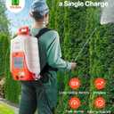 VEVOR Battery Powered Backpack Sprayer, 4 Gallons Electric Lawn Sprayer with 8 Nozzles & 2 Telescopic Wands, 90PSI Adjustable Pressure, 4-6 Hour Runtime, Yard Sprayers for Lawn and Garden