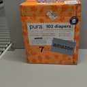 Pura Size 7 Eco-Friendly Diapers (33+lbs) Hypoallergenic, TCF, Soft Organic Cotton, Sustainable, up to 12 Hours Leak Protection, Allergy UK, Recyclable Paper Packaging, 6 Packs of 17 (102 Diapers)