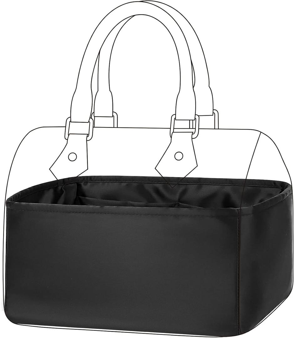 Purse Inserts for LVSpeedy Organizer Insert, for monogram bag, HandBag protective insert Tote Bag and hand bag protector, organizer insert, Black