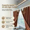 Smart Electric Curtain Opener: 20kg Torque Bluetooth Remote 20m Range | 4000mah Type-C Battery 6-Month Runtime | Compatible Roman T U Tracks | Easy Installation For Home Office Seniors