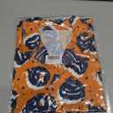 Men Halloween Shirt Fun Pumpkin Print Button Up Shirts Casual Hawaiian Short Sleeve Shirt Holiday Aloha Shirts (Orange, XXL)