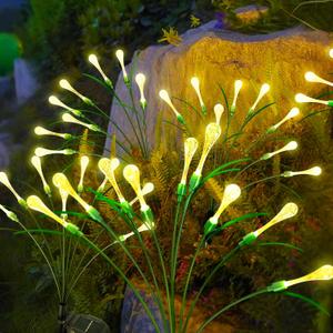 Anordsem Solar Garden Lights Outdoor: 8 Removable PVC Water Drop Light Head 4 Pack - Waterproof Garden Decoration for Yard Patio - Gardening Gifts for Homeowners Gardeners