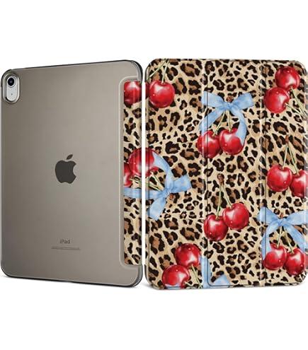 Uppuppy for iPad 10th Generation Case 10.9 Inch, for iPad 11th(A16) 2025 Girls Cute Women Folio Cover with Pencil Holder Leopard Print Cheetah Design Funny Teens Unique Tablet Cases for Apple 10/11