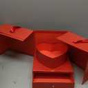 UNIKPACKAGING Premium Quality Large Square Surprise Flower Box, Gift Boxes for Luxury Flower and Gift Arrangements, Multi Colors (Ruby Red)