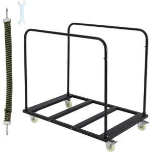 Folding Table Cart Rack, 1500 LBS Panel Dolly Cart with 5" Swivel Casters, 10 Table Capacity, Heavy-Duty Drywall Sheet Cart, Handling Wall Panel, Sheetrock, Lumber for Garage, Home, Warehouse Folding Table Cart Rack, 1500 LBS Panel Dolly Cart with 5" Swivel Casters, 10 Table Capacity, Heavy-Duty Drywall Sheet Cart, Handling Wall Panel, Sheetrock, Lumber for Garage, Home, Warehouse