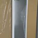 Americanflat 12x48 Over The Door Mirror - Hanging Full Length Mirrors with Engineered Wood - Modern Mirror for Bathroom, Bedroom, Living Room - Mirrors for Wall Display and Home Decor - White