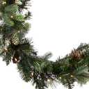 National Tree Company 9 ft Pre-Lit Carolina Pine Artificial Christmas Garland, Christmas Decoration with Pinecones, 100 Warm White LED Lights, 240 Tips, Timer, Green