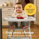 Graco Ready2Dine 4-in-1 Highchair, Portable High Chair with 4 Growing Stages, Foldable Baby High Chair, Toddler Feeding Seat, Youth Stool, and Big Kid Seat, Walker