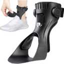 AFO Drop Foot Brace, Upgraded Medical Foot Up Ankle Foot Orthosis Support with Inflatable Airbag for Hemiplegia Stroke Shoes Walking Foot Stabilizer (Left, XL)