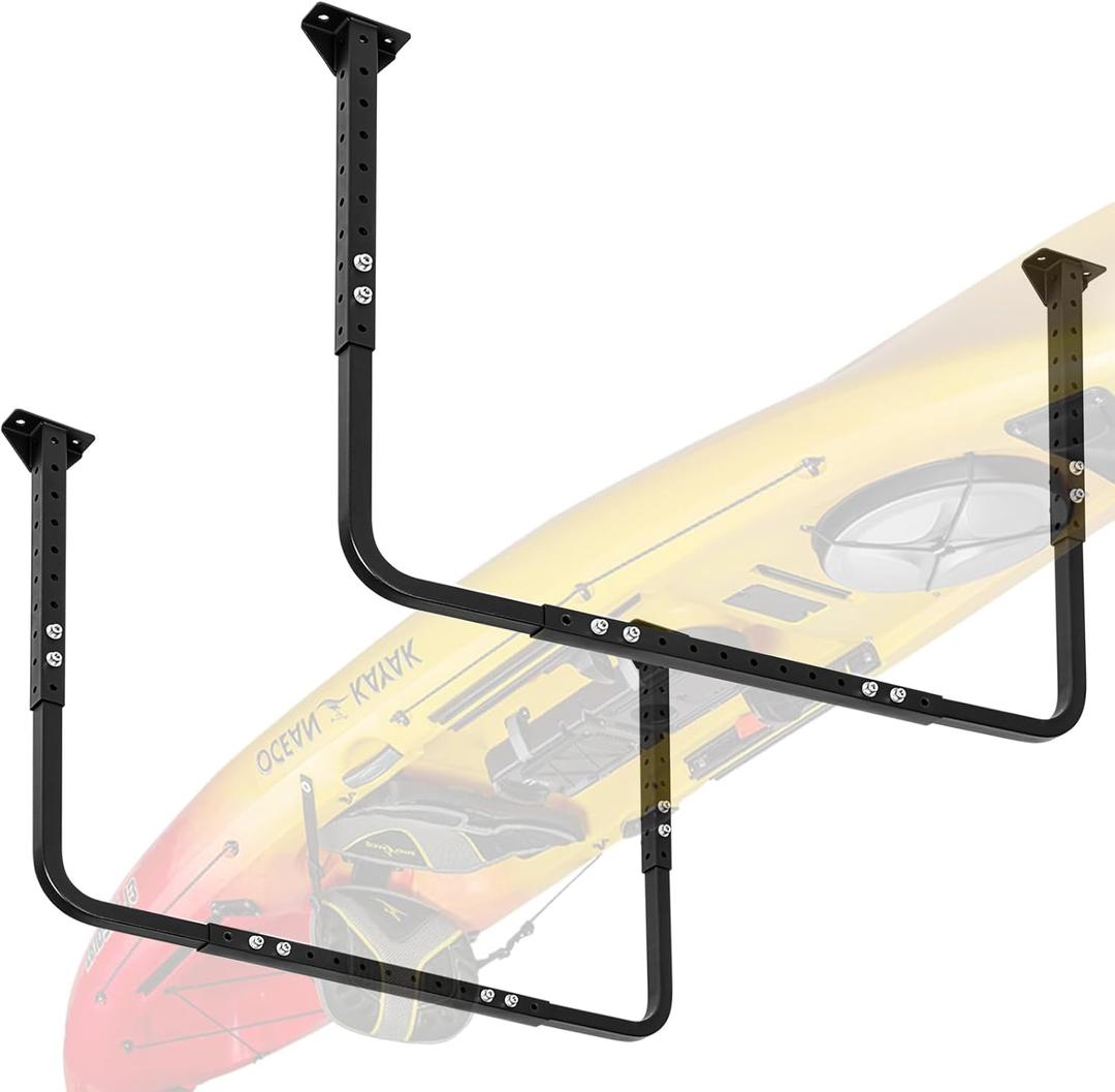 Colinktool Adjustable Ceiling Storage Racks, Overhead Storage Bracket, Heavy-Duty Shelves, 33 in. x 34 in, 200lbs Weight Capacity for Garage