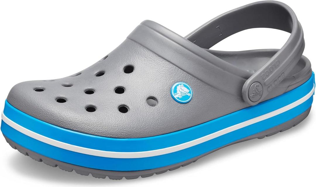 Crocs Unisex-Adult Crocband Clog, Charcoal/Ocean, 7 Women/5 Men