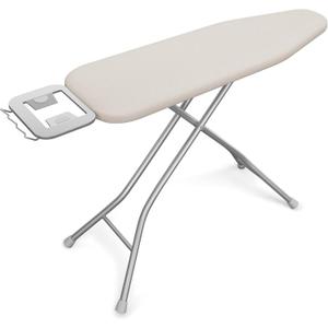 Yaheetech Foldable Ironing Board, Heavy Duty Iron Board with 9 Adjustable Heights, 4 Layer Cover and Safety Iron Rest, 52X14 Compact and Space Save Iron Board for Home Laundry Room Use, Beige