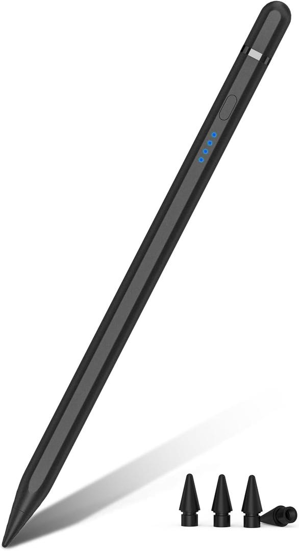 Pencil 1st Generation for iPad A16 (2026-2018), Pencil USB C Fast Charging and Magnetic with Tilt Sensitivity & Palm Rejection for iPad Air 3/4/5/M2/M3, Mini 5/6/7, i-Pad 6-11, Pro 11/12.9"/M4(Black)