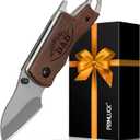Fathers Day Dad Gifts, Wood Folding Knife, Gifts for Dad Fathers Day Birthday Daily Use, Small Gadget Tool for Everyday Carry, Box Cutter Gift from Daughter Son