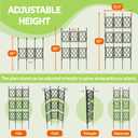 Jesosia Garden Trellis for Climbing Plants Outdoor - 65" PE-Coated Metal Pipes & Plastic Grids Rose Wall Trellis Frame - Sturdy Privacy Screen Plant Support Fence for Flowers Vines Vegetables