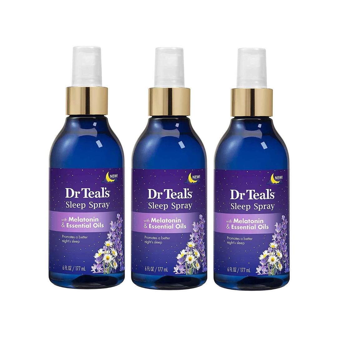 Dr Teal's Calm Blend Spray with Melatonin, Lavender & Chamomile Essential Oils, 6 fl oz (Pack of 3)