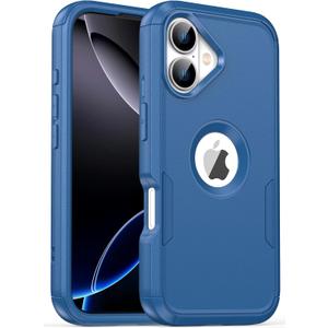 for iPhone 17 Magnetic Case,Compatible with Magsafe,2X Screen Protector,Heavy Duty Protection,Rugged & Durable Phone Case for iPhone 17 Case,Blue