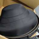 CASEMATIX Cowboy Hat Box and Portable Storage for Brims Up To 4.75'' - Hard Shell Case with Adjustable Carry Strap, Luggage ID Slot Foam Insert Dipping Brim Hats, Black, 18'' x 16'' x 8.3''