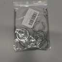 BiyrlyStainless Steel Keyrings,Round Key Rings for Flat Keychains For Home Car Office Keys Attachment (Silver)