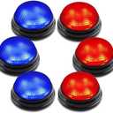 BEAN LIEVE 4 Pack Game Buzzers - Team Answer Buzzers with Lights and Sound Classroom Buzzers Buzzer Buttons for Game Show Develops Social Skills