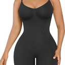 SHAPELLX Shapewear Bodysuit Tummy Control for Women Seamless Waist Trainer Mid Thigh Slim Butt Lift Body Shaper (Black, XS/S)