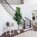 Artificial Fiddle Leaf Fig Tree 6FT with Planter Faux Trees Indoor Tall Artificial Tree, Stable Base, 84 Realistic Leaves, for Indoor/Outdoor Home Office Living Room Decor, Housewarming Gift