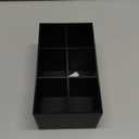 HIIMIEI Black Makeup Brush Holder Organizer Acrylic 6-Slots Cosmetic Brushes Storage Organizer for Vanity Countertop