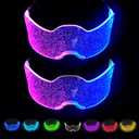 MaxLax led Furture Visor Glasses,7 Colors 4 Modes for Club,Christmas Party